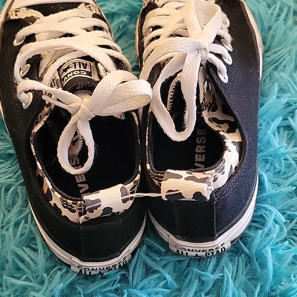 Converse black cheetah/leopard print size EUR32/Juniors 1 - Picture 3 of 7